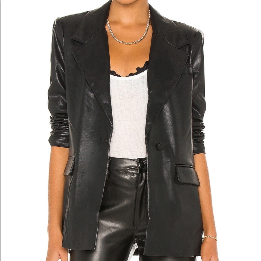 Leather blazer